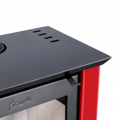 ESTUFA A LEÑA CLASSIC 500 ROJO ITALIANO AMESTI + KIT - 6
