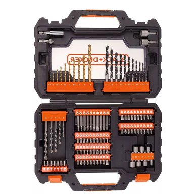 SET BLACK & DECKER ATORNILLAR Y PERFORAR B&D 104 PIEZAS MOD: A7230-XJ 10 X 10 CM - 2