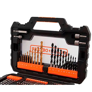 SET BLACK & DECKER ATORNILLAR Y PERFORAR B&D 104 PIEZAS MOD: A7230-XJ 10 X 10 CM - 3