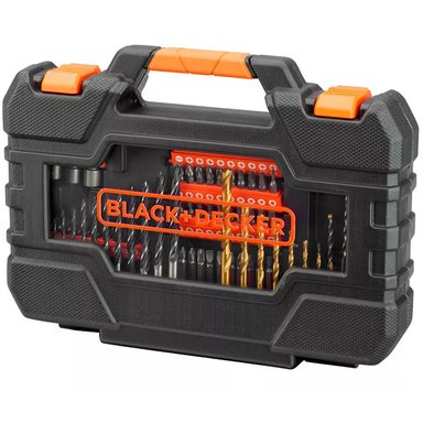 SET BLACK & DECKER ATORNILLAR Y PERFORAR B&D 104 PIEZAS MOD: A7230-XJ 10 X 10 CM - 6