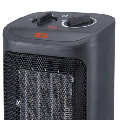 ESTUFA CALEFACTOR PTC EN COLOR NEGRO OCA 1800W MOD:MT2025-PTC919 - 2