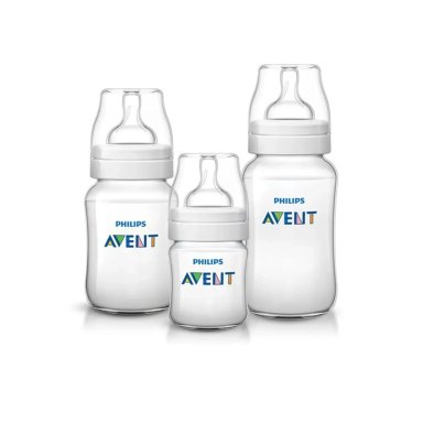SET AVENT MAMADERA ANTI-COLIC 125 ML+260ML+330 ML TRANSPARENTE - 1