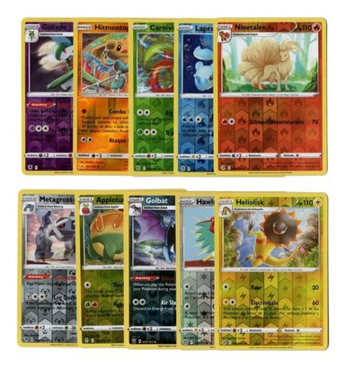 CARTAS ORIGINALES POKEMON 50 POKEMON FOIL/REVERSE SIN REPETI - 1