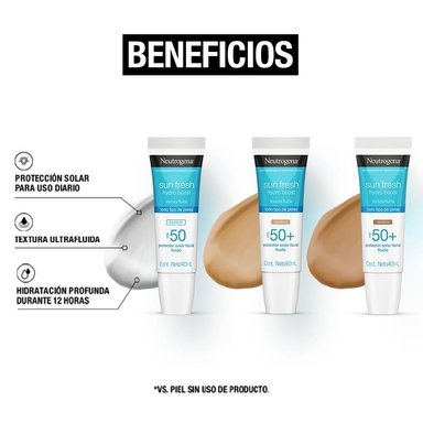 NEUTROGENA SUN FRESH HYDRO BOOST TONO MEDIO FPS 50+ 40ML - 3