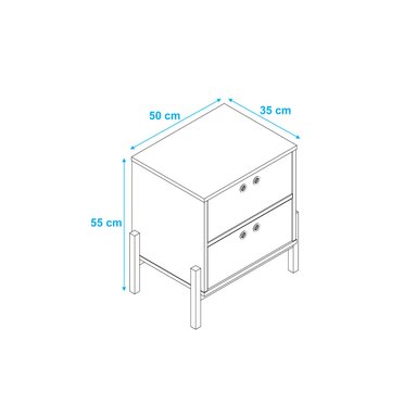 VELADOR HOGA CORNER MDP 2 CAJONES BLANCO - 4