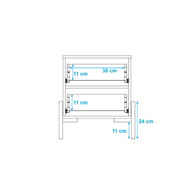 VELADOR HOGA CORNER MDP 2 CAJONES BLANCO - 5