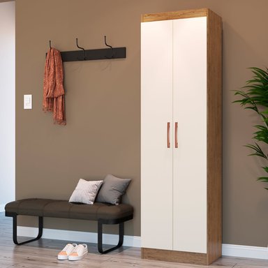 ARMARIO MULTIUSO 2 PUERTAS IBIZA CANELA BLANCO INVIERNO - 2