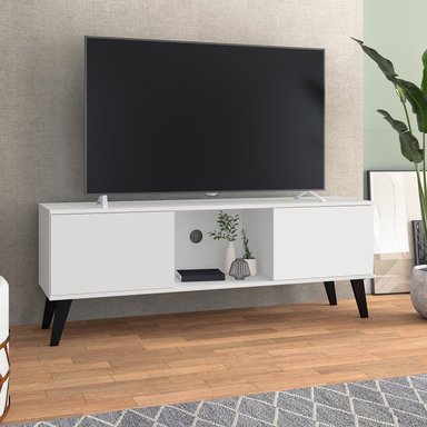 RACK TV 55' 2 PUERTAS HOGA BLANCO - 1