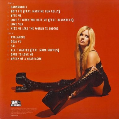 VINILO - AVRIL LAVIGNE - LOVE SUX (TRANSPARENT RED VINYL) - ELEKTRA/DTA 2022 - 2