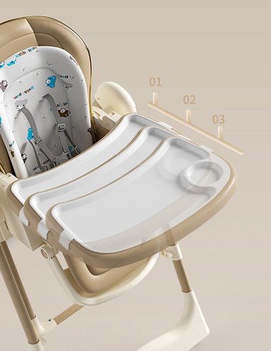 SILLA DE COMER PLEGABLE MULTIFUNCIONAL 3 EN 1 DE BEBÉ CHAMPAN - 8