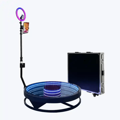 PLATAFORMA GIRATORIA 360 PHOTOBOOTH 100 CM GLASS LIGHT PRO - 1