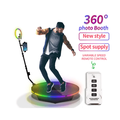 PLATAFORMA GIRATORIA 360 PHOTOBOOTH 100 CM GLASS LIGHT PRO - 2