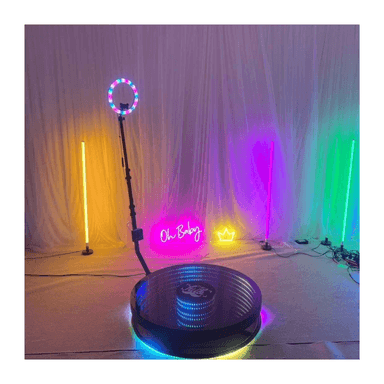 PLATAFORMA GIRATORIA 360 PHOTOBOOTH 100 CM GLASS LIGHT PRO - 3