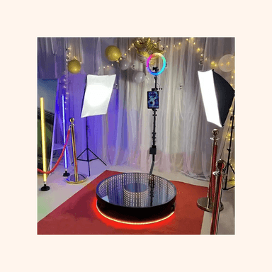 PLATAFORMA GIRATORIA 360 PHOTOBOOTH 100 CM GLASS LIGHT PRO - 5
