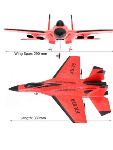 AVION AEROPLANO CONTROL REMOTO MILITAR THE MINATOR SU-35 2CH - 6