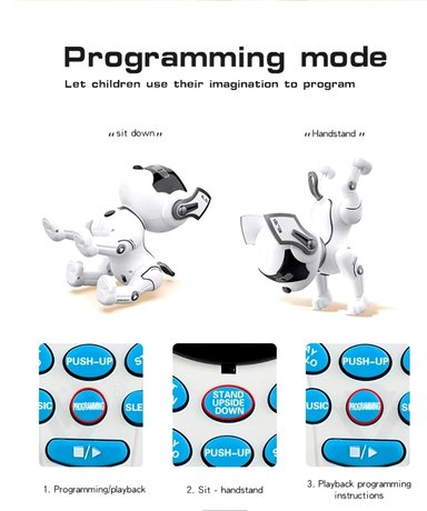 ROBOT MARAVILLAS VALDIVIA PERRO CONTROL REMOTO SMART DOG BAILA SONIDO - 3