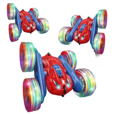 AUTO CONTROL REMOTO MONSTER ACROBATA CON LUCES EN LAS RUEDAS - 2