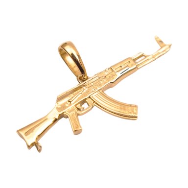 COLGANTE AK 47 ORO LAMINADO 18K - 1