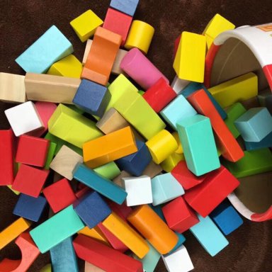 BLOQUES DE CONSTRUCCIÓN MULTICOLOR BLOQUES LEGOS DE MADERA DIDÁCTICO - 3