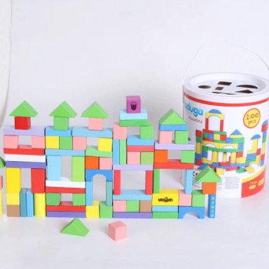 BLOQUES DE CONSTRUCCIÓN MULTICOLOR BLOQUES LEGOS DE MADERA DIDÁCTICO - 4