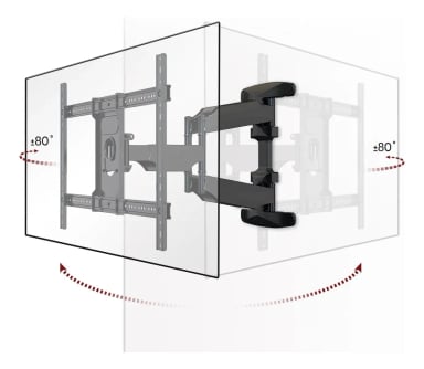 SOPORTE 55-85 PULGADAS CON BRAZO ARTICULADO BASE TV UNIVERSAL NEGRO - 3
