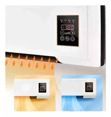 Calentador Calefactor Ventilador Eléctrico De Pared Blanco - 4