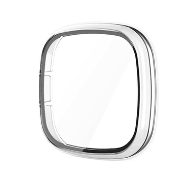 PROTECTOR CARCASA CON VIDRIO PARA FITBIT VERSA 3 / SENSE -TRANSPARENTE - 1