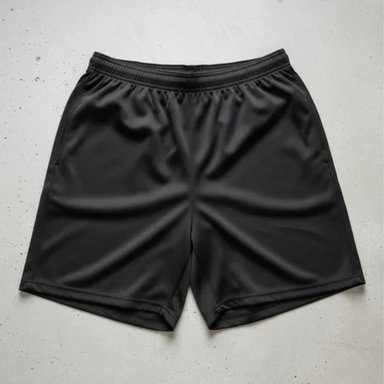 SHORT DE FUTBOL MICROFIBRA UNISEX DRB NEGRO LISO COSTURAS REFORZADAS - 2