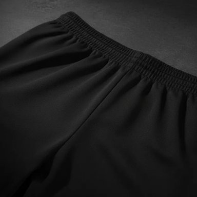 SHORT DE FUTBOL MICROFIBRA UNISEX DRB NEGRO LISO COSTURAS REFORZADAS - 3