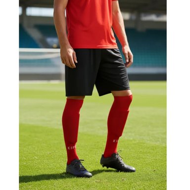 SHORT DE FUTBOL MICROFIBRA UNISEX DRB NEGRO LISO COSTURAS REFORZADAS - 8