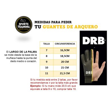 GUANTES DE ARQUERO CON FE RULA EXTRAIBLE LEADER PRO-DRB - 6