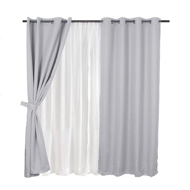 SET CORTINA BLACKOUT EMB. 8PZAS ARG. 140X220 GRIS FRUTILLAR - 1