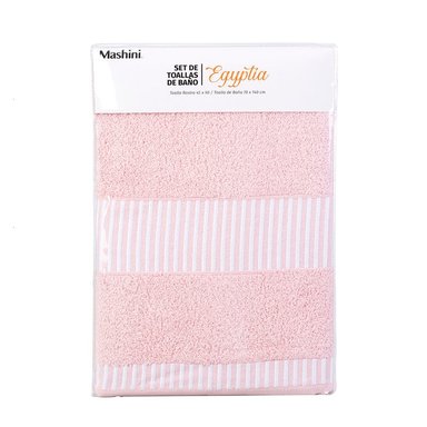 SET 2 PIEZAS EGYPTIA 460 GRS 45X90/70X140 ROSADO - 3
