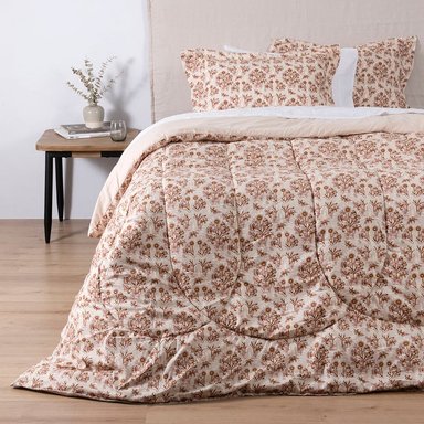 PLUMON ESTAMPADO HATHA 2 PLAZAS ROSA - 1