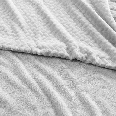 FRAZADA CORAL EMBOSSED KING GRIS - 2