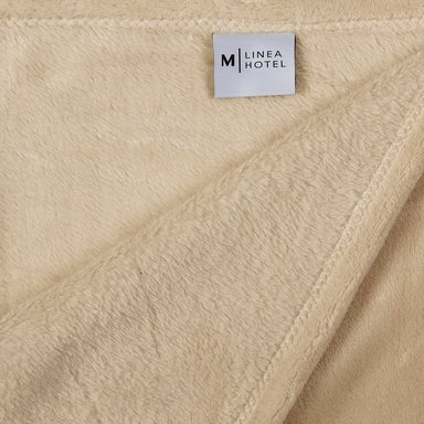 FRAZADA FLANNEL LINEA HOTEL 1 PLAZA BEIGE - 2
