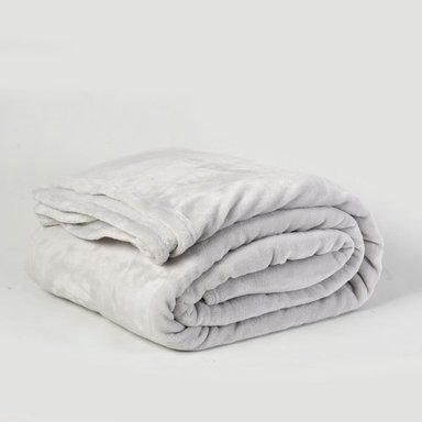 FRAZADA FLANNEL LINEA HOTEL 1 PLAZA GRIS CLARO - 1