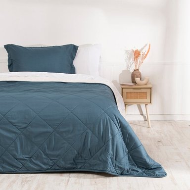 PLUMON EMBOSS+SHERPA 1 PLAZAS AZUL - 1