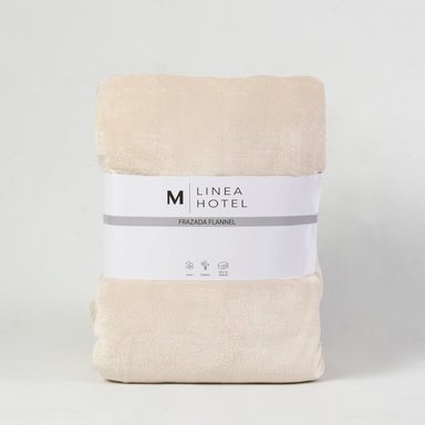 FRAZADA FLANNEL LINEA HOTEL 1 PLAZA CRUDO - 3