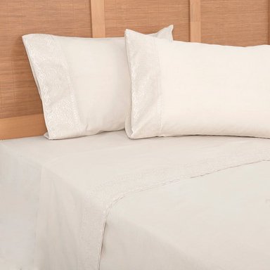 SABANA BRODERIE GEO KING CRUDO - 1