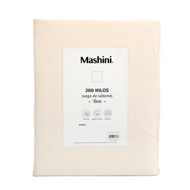 SABANA 200H LISOS 1.5 PLAZAS  CRUDO - 5
