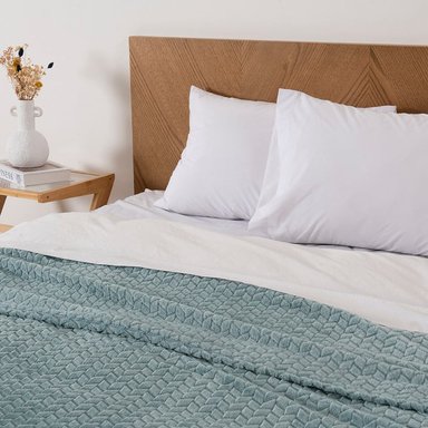 FRAZADA JQD FLANNEL NEVADA 2 P CELESTE - 3