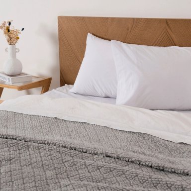 FRAZADA JQD SHERPA ATLANTIC 2 P GRIS - 3