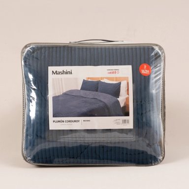 PLUMON CORDUROY CORAL SHERPA SUPER KING AZUL - 4