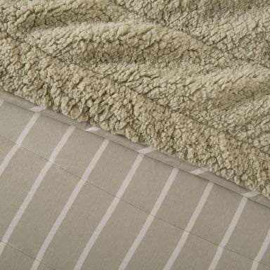 QUILT PALMA CATIONIC SHERPA S. KING VERDE - 2
