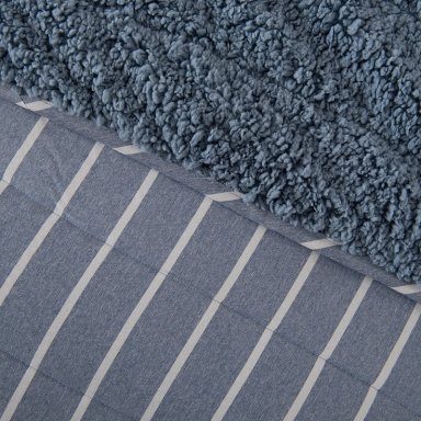 QUILT PALMA CATIONIC SHERPA S. KING AZUL - 2