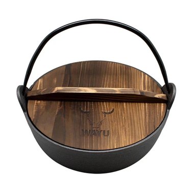 OLLA CON TAPA DE MADERA WAYU IRON CAST - 1