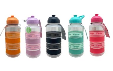 BOTELLA BOTELLÓN 1 LITRO BIG BANDS LIBRE DE BPA ROSADO - 2