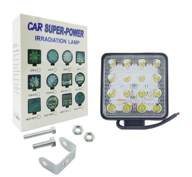 NEBLINERO LED 16 LED CUADRADO 48W SLIM 12/24 VOLT SET X 1 PCS - 2