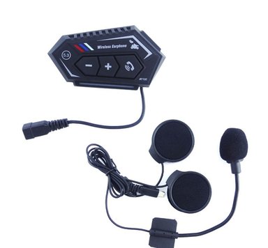 BLUETOOTH PARA CASCO MOD.BT-12C CON LUZ STEREO 5.3 RECARGABLE ALTA CALIDAD - 1